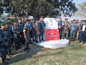 बाँकेमा '२४ सै घण्टा सशस्त्रको एक प्लटुन सीमा पैदल गस्ती' को शुभारम्भ