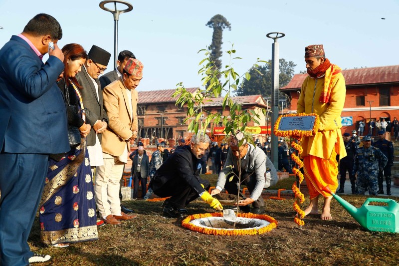 भारतीय विदेशमन्त्री जयशंकर पुगे पशुपतिनाथ